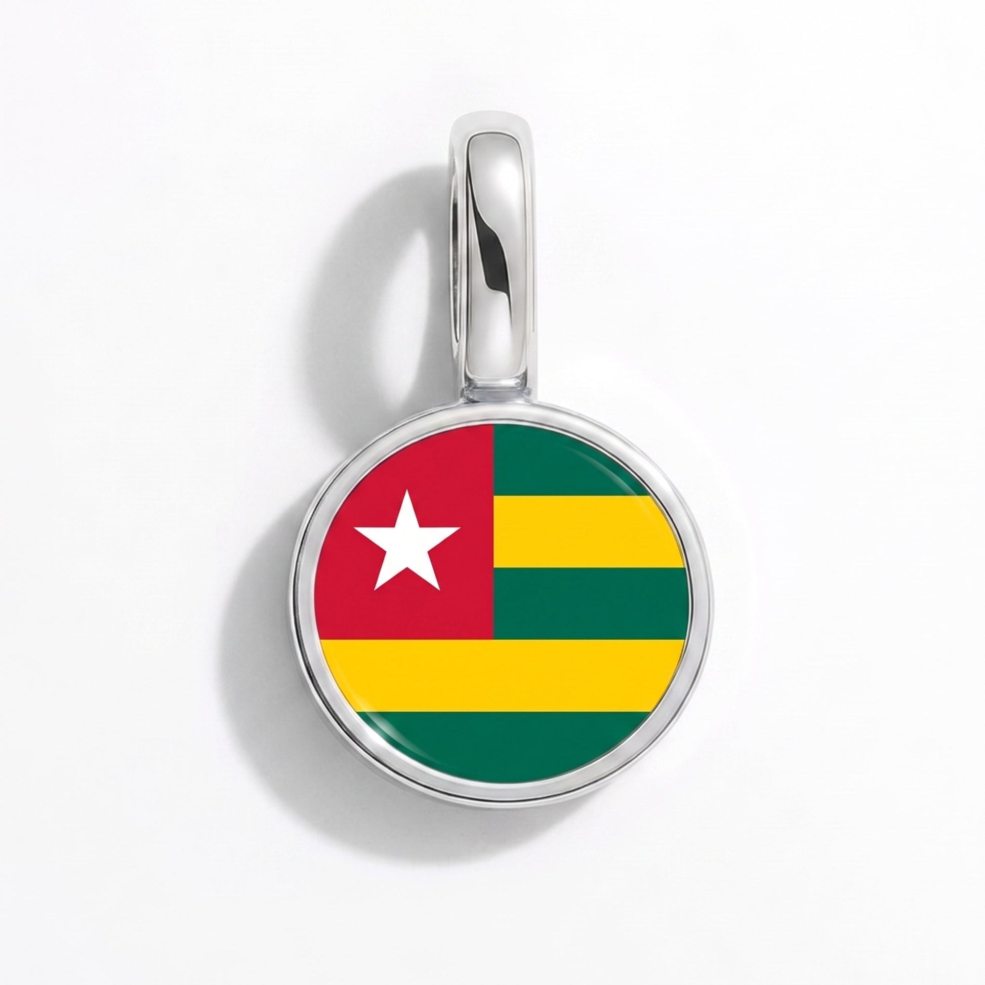 Charm drapeau Togo – rectangulaire argent