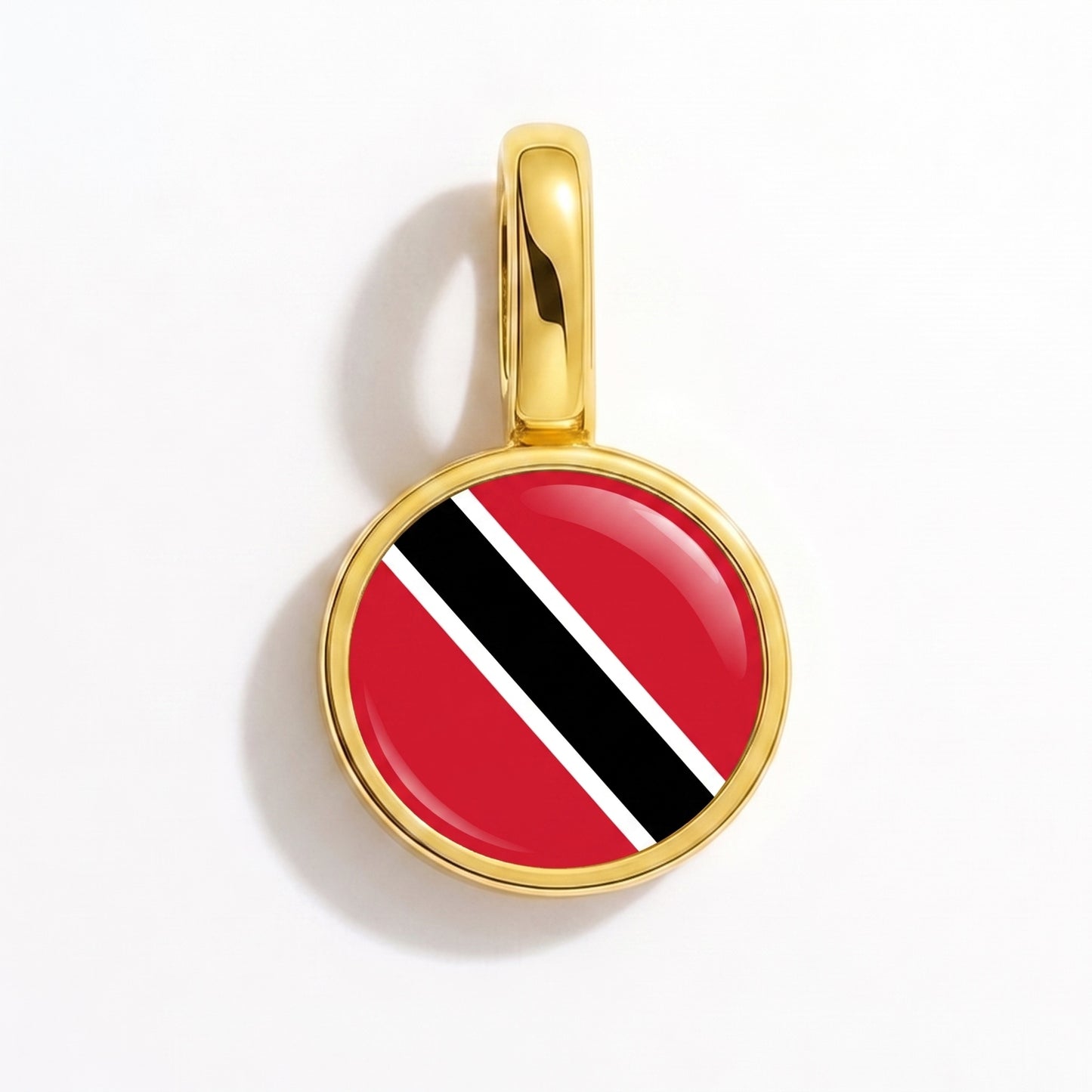 Charm drapeau Trinité-et-Tobago – rond or