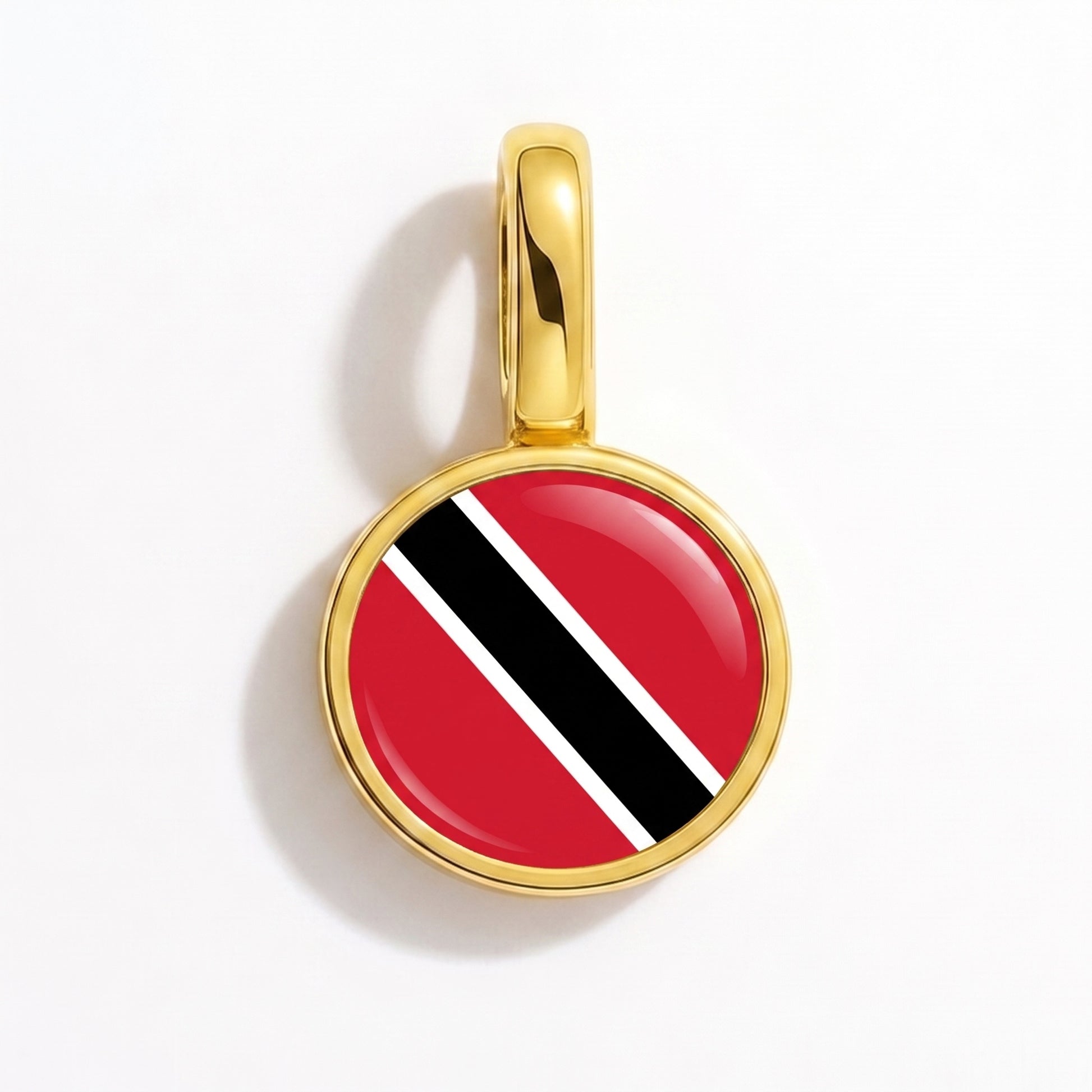 Charm drapeau Trinité-et-Tobago – rond or