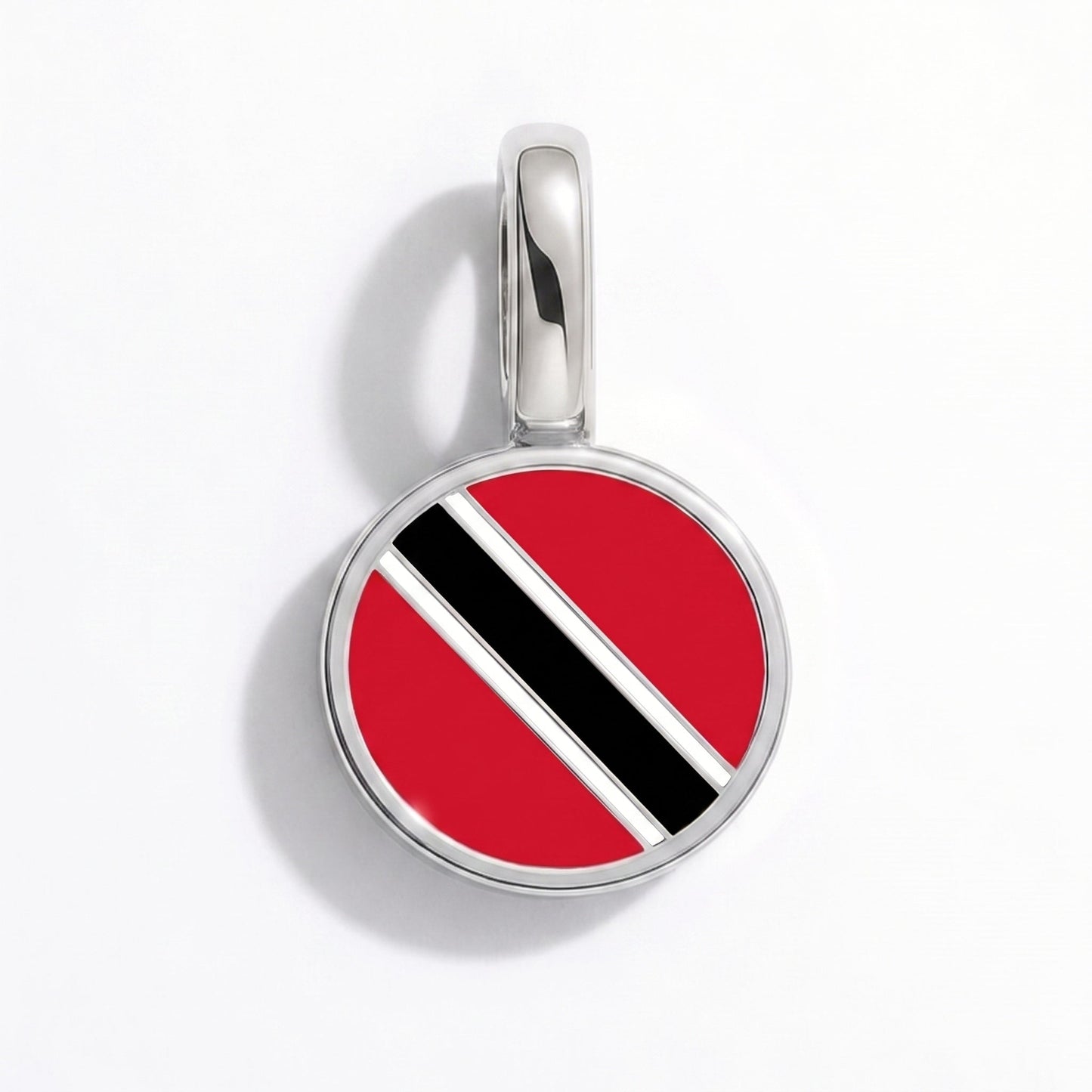 Charm drapeau Trinité-et-Tobago – rectangulaire argent