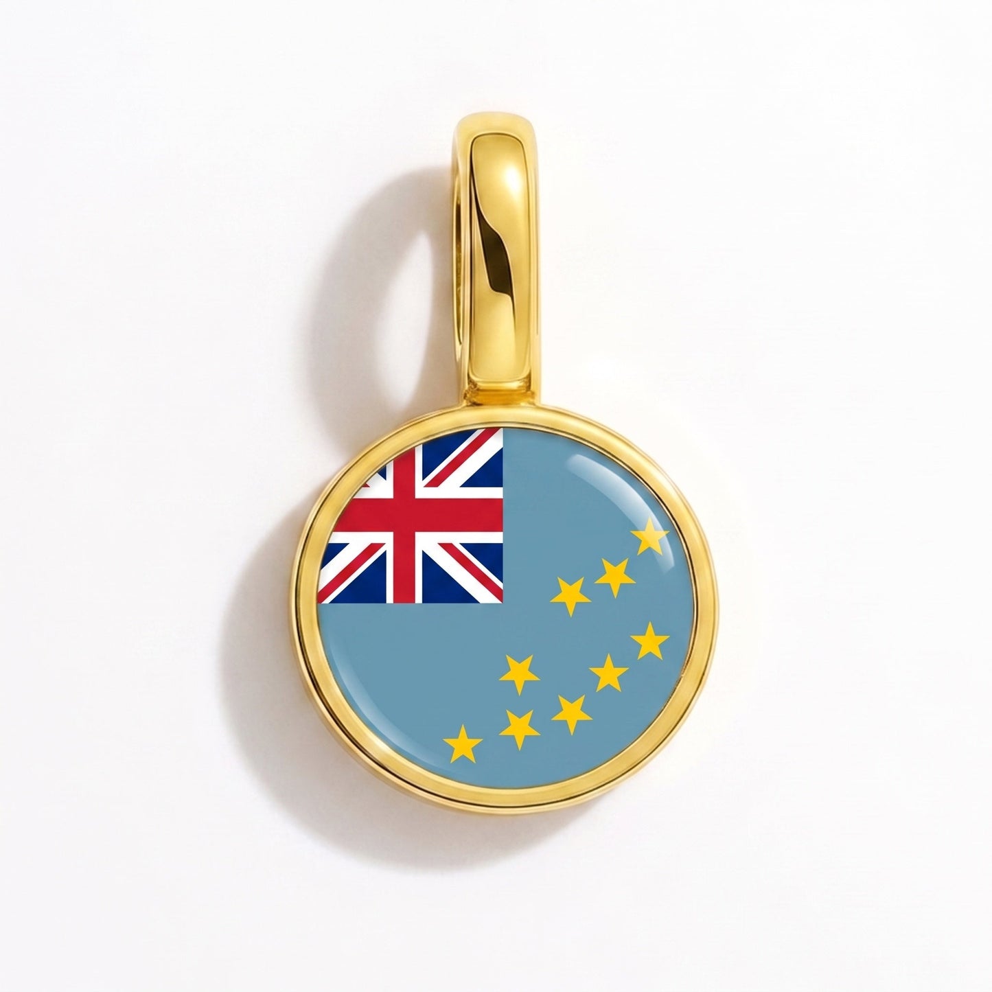 Charm drapeau Tuvalu – rectangulaire or