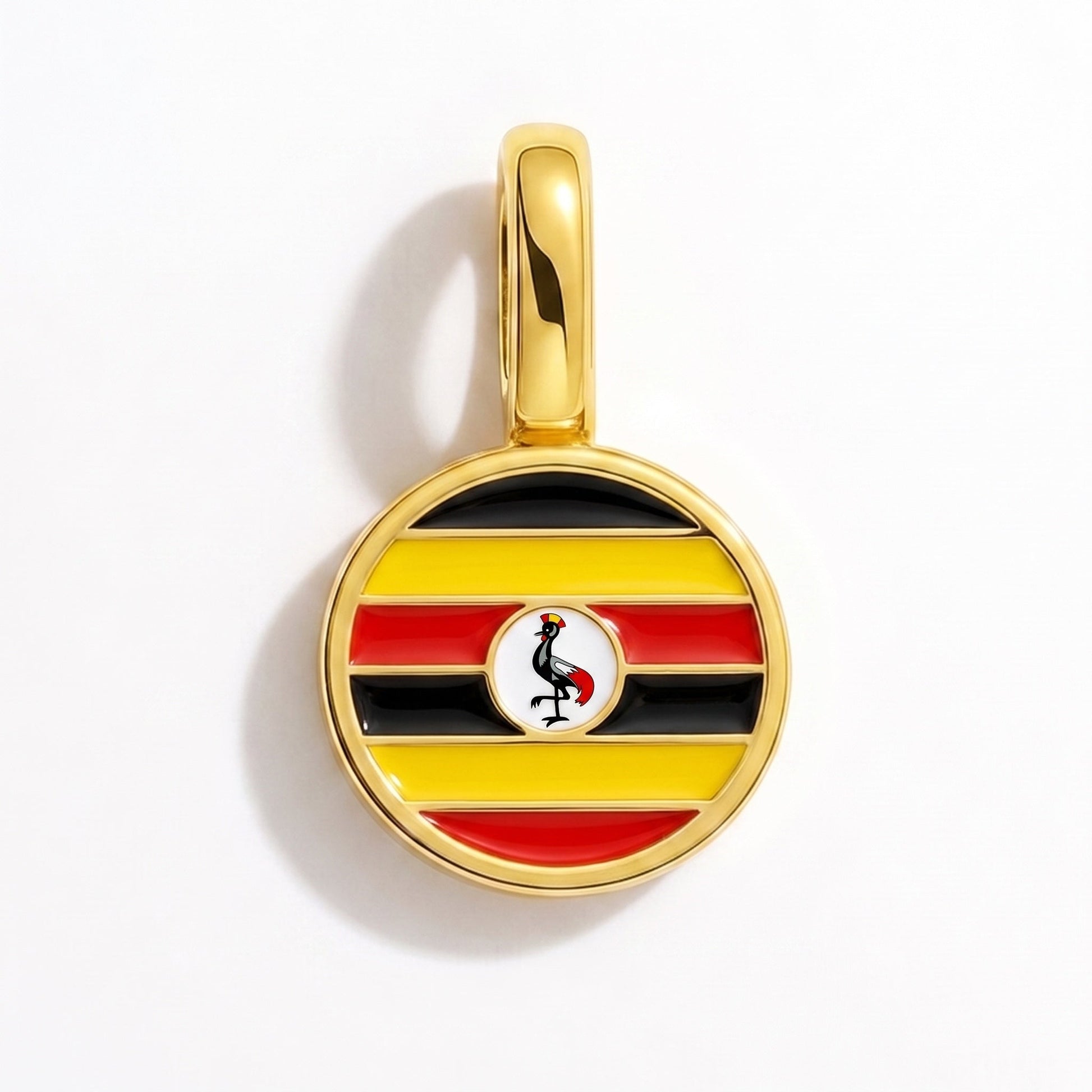 Charm drapeau Ouganda – rectangulaire or