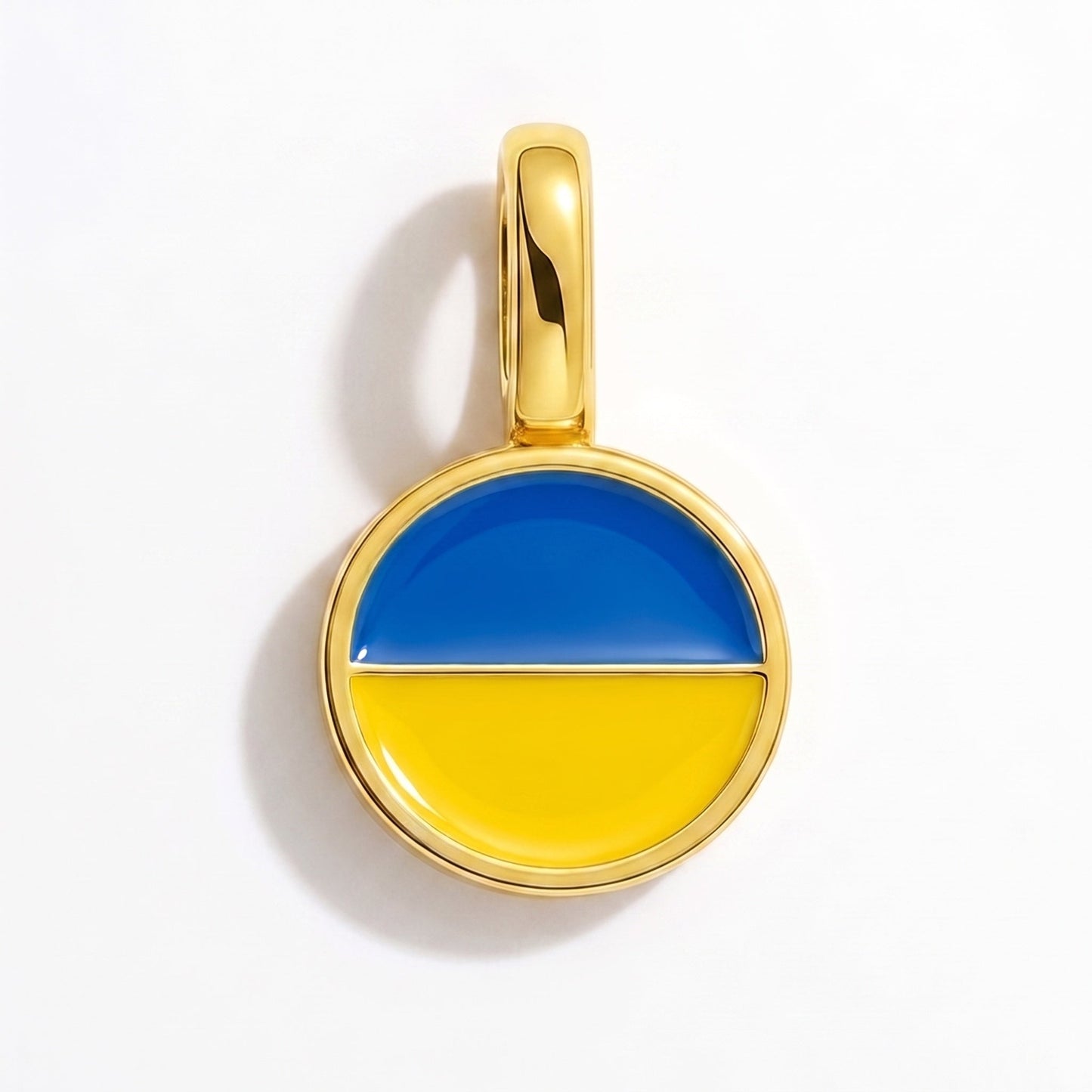 Charm drapeau Ukraine – rectangulaire or