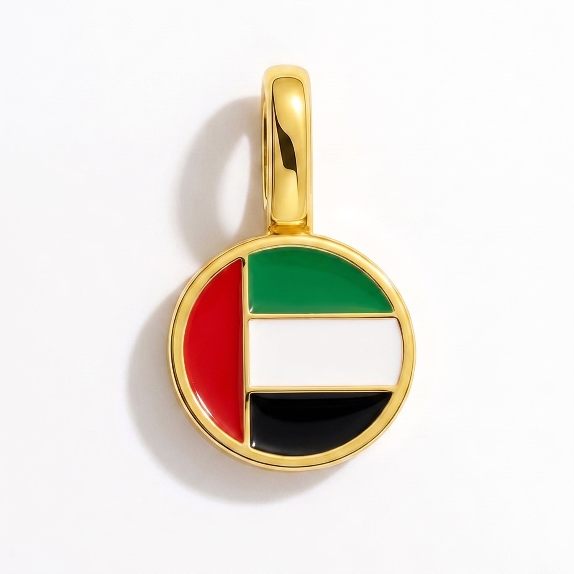 Charm drapeau Émirats arabes unis – rond or