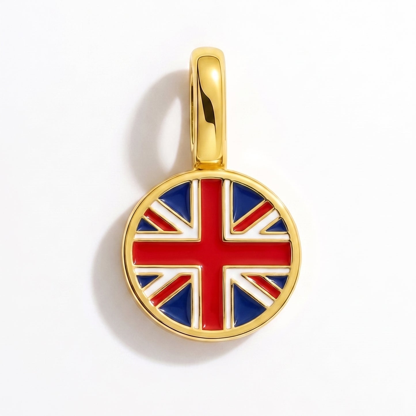 Charm drapeau Royaume-Uni – rond or
