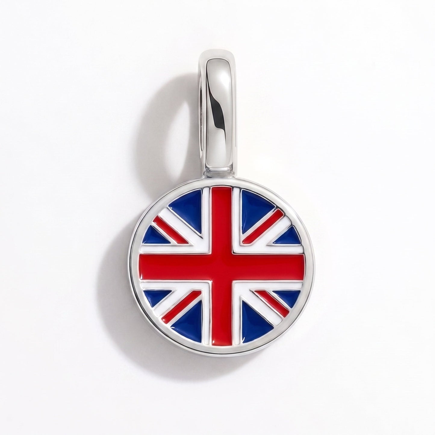 Charm drapeau Royaume-Uni – rectangulaire argent