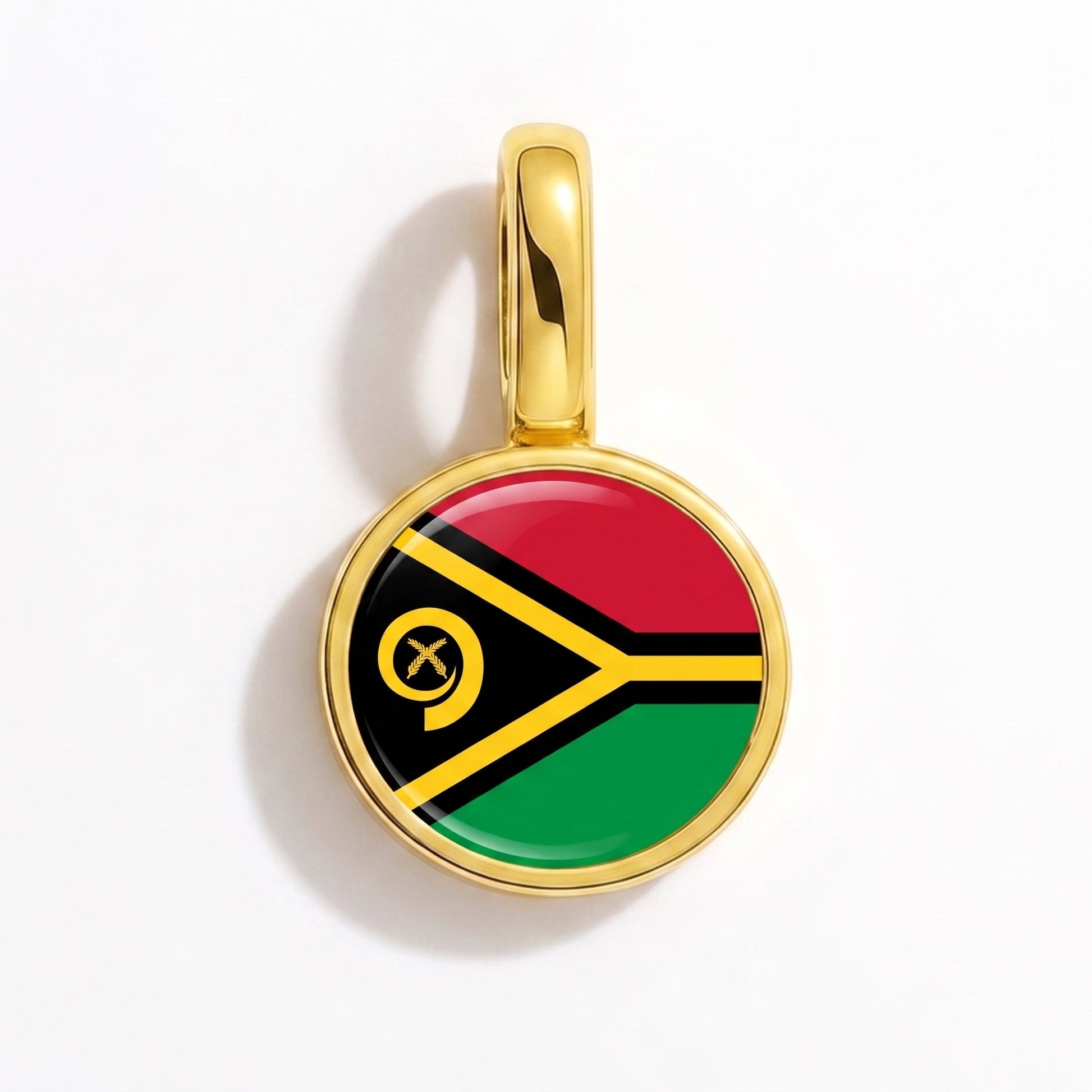 Charm drapeau Vanuatu – rectangulaire or