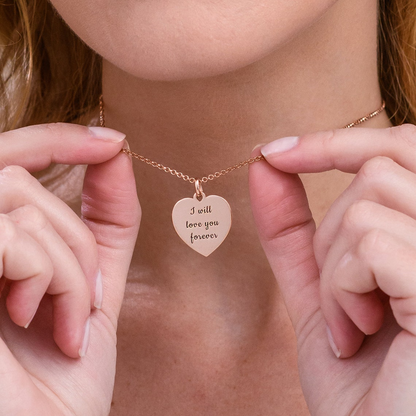 Collier cœur avec gravure personnalisée