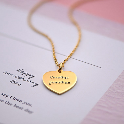 Collier cœur avec gravure personnalisée