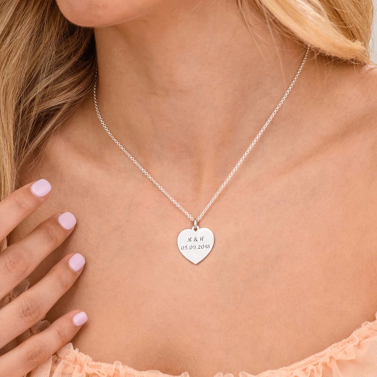 Collier cœur avec gravure personnalisée